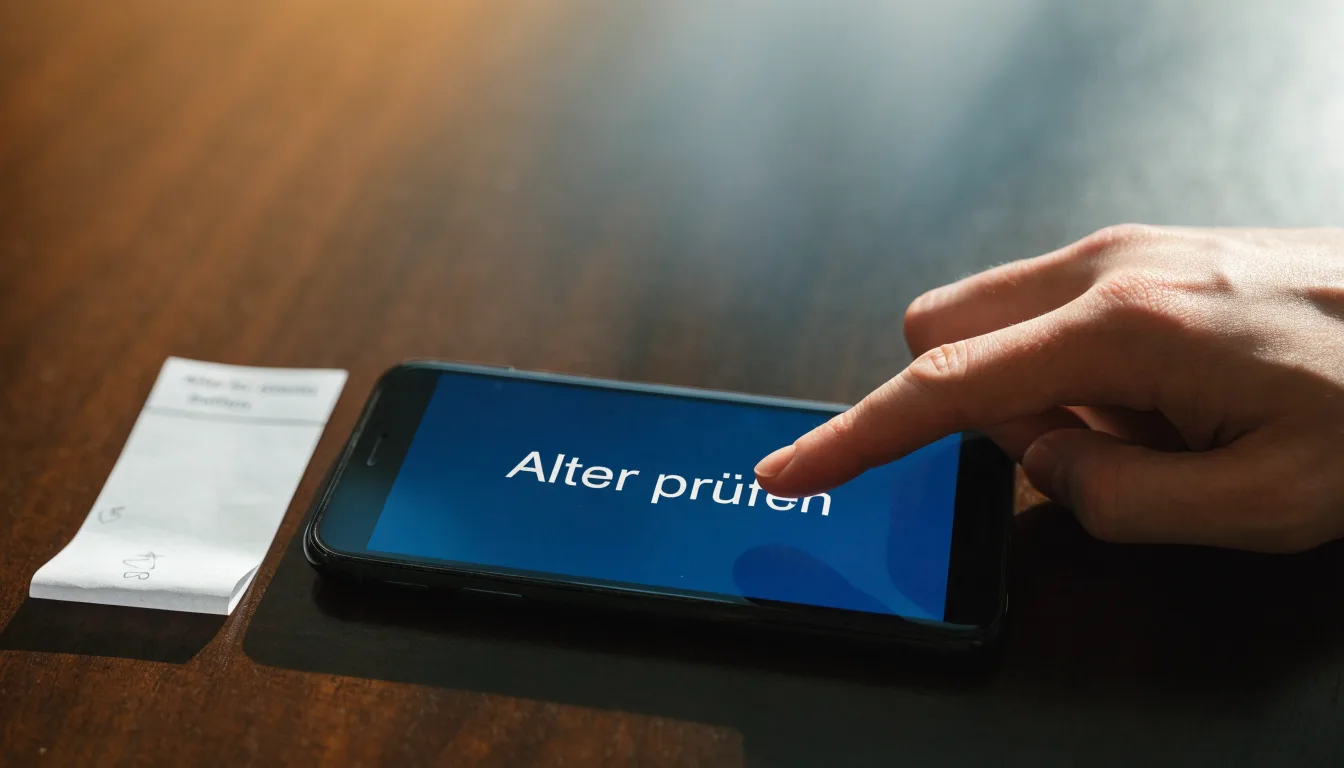 Eine Waage aus Messing steht neben einer Lupe auf einem polierten Schreibtisch.