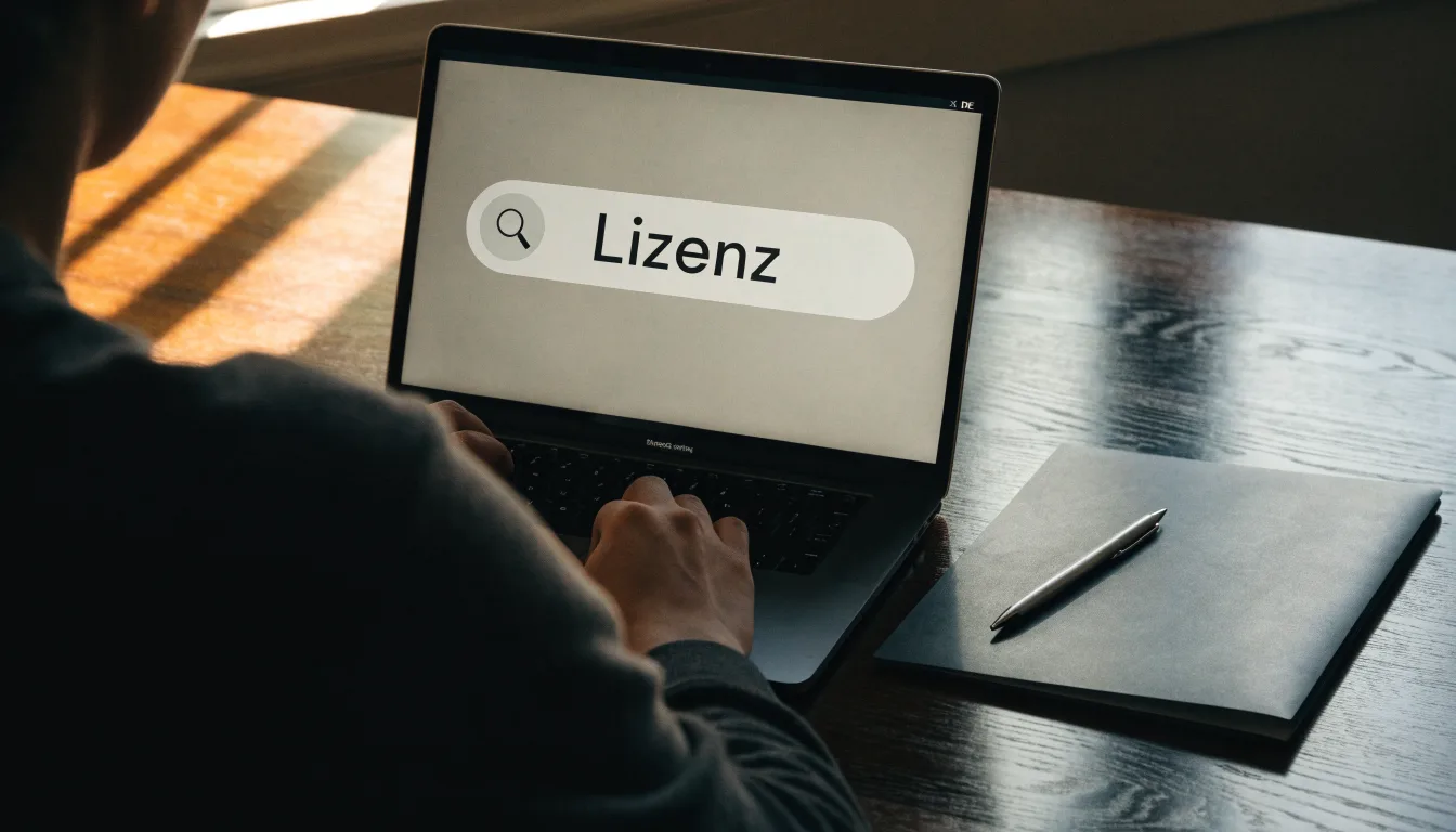 Ein aufgeschlagenes Buch mit leeren Seiten liegt neben einem Füllfederhalter auf einer Holzplatte, Fensterlicht fällt von links.